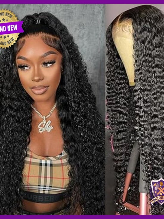13x6 HD Lace Front Wig Human Hair Deep Wave 200% Density Glueless